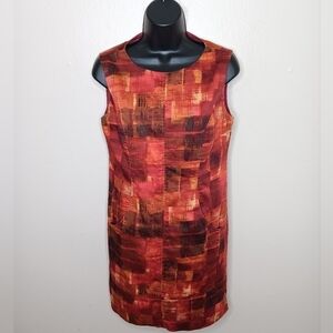 VTG Pendleton Women's Size 8 Petite Mini Dress Sleeveless Lined Red Zip Sheath